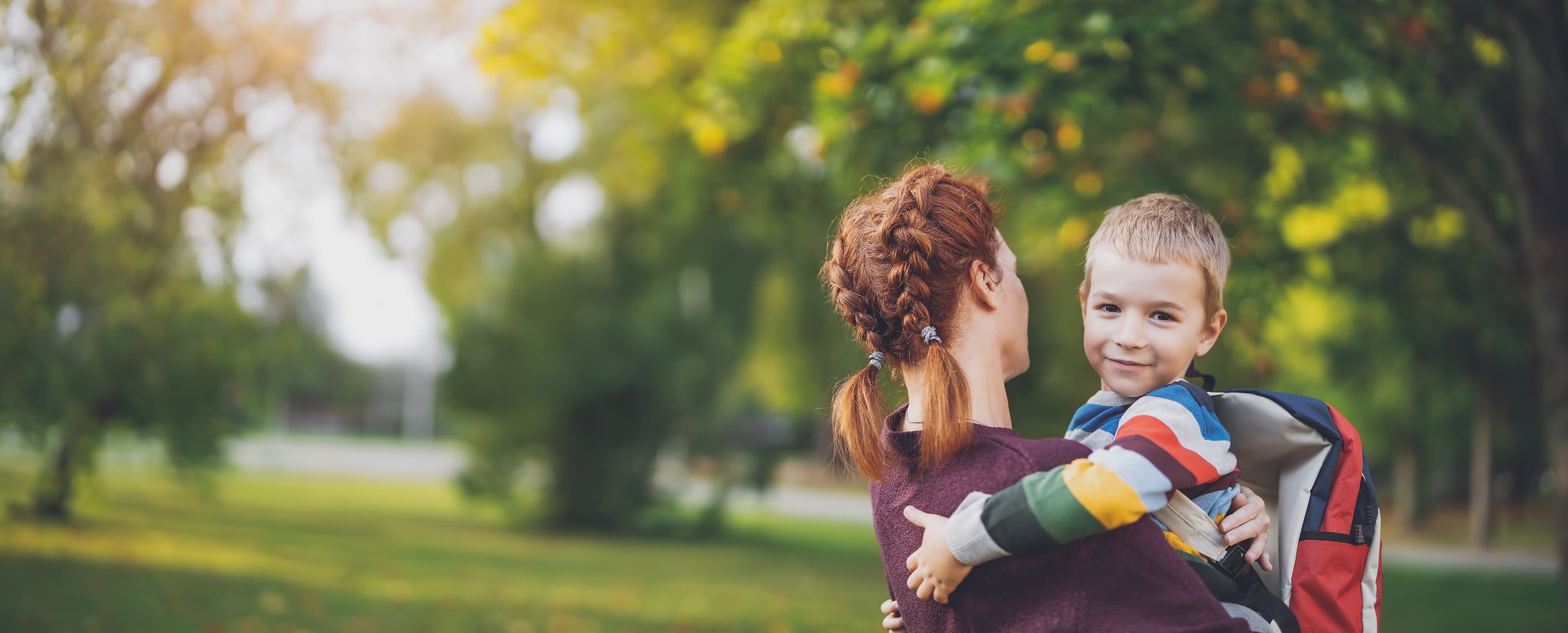 Woman holding a child